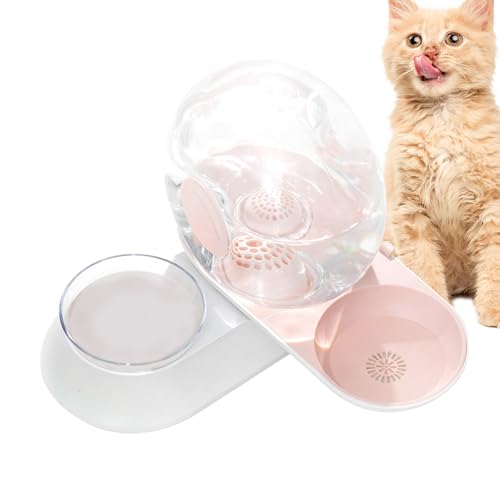 Dog Water Fountains For Cat Water | Siphon Drinker for Pets with Food and Spillproof, Automatic Water Dispenser for Dogs – For Puppies, Kittens, Rabbits and All Breeds