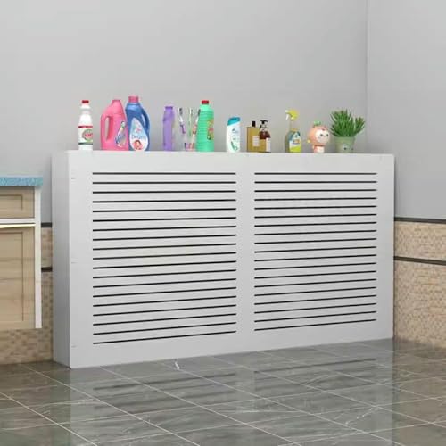 Cubierta de radiador blanco de madera MDF resistente para oficina 8