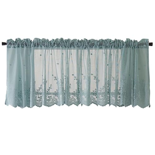 MDSRFGN Cortinas Cortas Cortina Corta con Estampado Floral for Ventana, de Encaje, Media Tul, Decorativa for Puerta Dormitorio para Windows(Color3,74x61cm 29.13x24in)