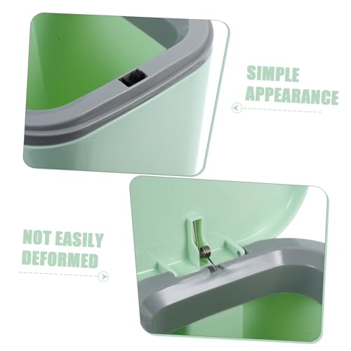 Bote de basura mini rectangular con tapa verde miniatura 3