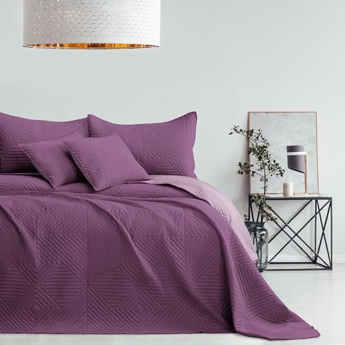 AmeliaHome Colcha de Color Morado Lila 170