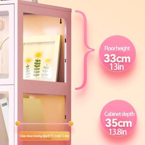 4-Tier Tempered Glass Display Case, Dustproof Carbon Steel Showcase, 3-Sided Clear Cabinet, Flip-Top Door Design, Ideal for Office & Retail Storage Solutions