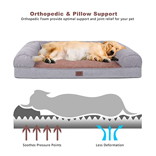 Dog Beds For Small/Medium/Large Dogs & Cats - Orthopedic Dog Sofa, Memory Foam Dog Bed With Removable Washable Cover #TOP2