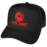 Popfunk Official Mortal Kombat Dragon Logo Foam Snapback Trucker Hat - Unisex for Men and Women