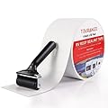 Touranize RV Roof Tape with Rubber Roller, 4 Inch x 50 Feet RV Sealant Tape for Camper Roof Repair, Boat Sealing, Trailer Roof Seam Leaks, UV Resistant, Waterproof, White