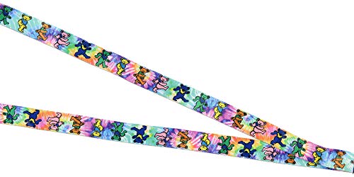 Grateful Dead Tie Dye Lanyard Keychain Id Holder With Steal Your Face Metal Charm And Collectible Sticker #TOP1