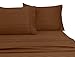 Wrinkle Free 600 Thread Count 100% Cotton Sheets Set | Super Soft, Pretty Striped Design | Most Durable & Luxurious | Fully Elasticized & Deep Pocket Aesthetic Bedding | Choc Brown Color Twin Size