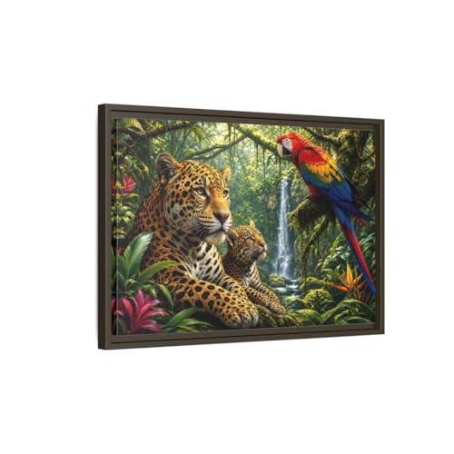 Cadre de salon jaguar horizontal pour habiller un mur vide 60x40