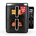Produktbild GOURMETmaxx FryUp Vertikale Doppelkammer Heißluftfritteuse XXL | Airfryer mit Sichtfenstern & Klapp-Touchdisplay | Heißluftfritteuse 2 Kammern - 10 L Volumen | Heissluftfritteuse Doppelkammer 2 Ebenen
