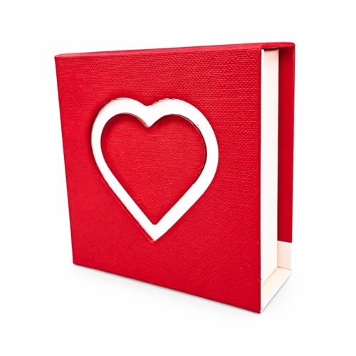 Jewellbox Caja de regalo romántica cuadrada para collares y pulseras, ideal para bodas, propuestas y ocasiones especiales, tamaño 8 x 8 x 3 cm