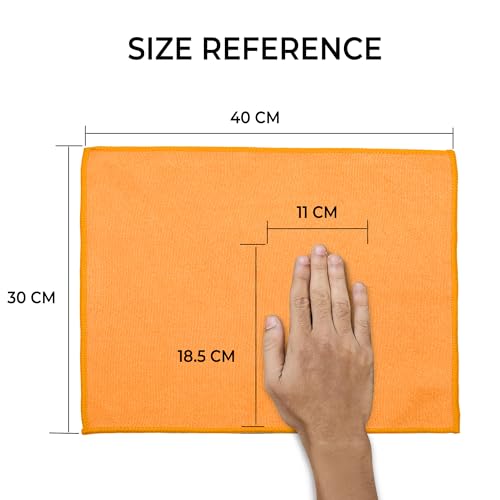 Image of Cutting EDGE 300 GSM Car Microfiber Cloth, Multicolor, 40x30 cm (Set of 4) | Material: Microfiber, 300 GSM, Small Size, Ideal for Car, Bike, Glass & Dashboard Cleaning, Soft, Lint-Free & Scratch-Free