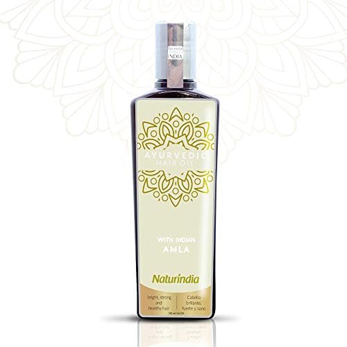 Naturindia Ayurvedic HAIR OIL Moisturizes strengthens and Hydrates to prevent Hair Loss Secret Formula with AMLA and Botanicals ingredients from India Promotes thick, long hair growth unisex 8,4oz