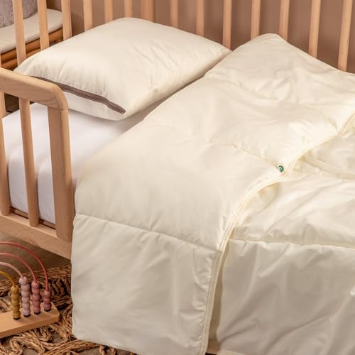 Kadolis - Couette Bébé Maui Enveloppe Coton Bio 100x140 cm - Couette pour lit bébé - Température idéale - Douce et Confortable - Certifié OEKOTEX