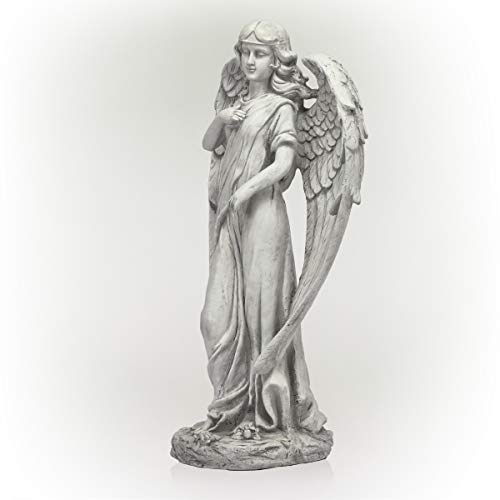 Alpine Corporation Qfc104 Angel Statue Outdoor Garden, Patio, Deck, Porch-Yard Art Decoration, 31-Inch Tall, White #TOP7