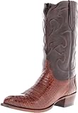 Gepolsterte Lederdecksohle Lucchese Bootmaker Charles Westernstiefel für Herren, Braun (Sienna), 45 EU