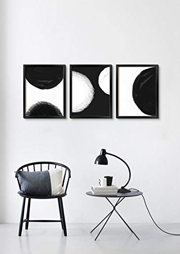 ArtbyHannah 12x16inch 3 Pack Abstract Wall Art Black and White Picture Frame Collage Set with Decorative Modern Art Prints Photo Artwork for Living Room, Bedroom, Bathroom or Home Decoration - Thumbnail 6