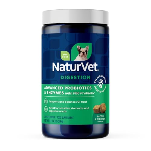 Image of NaturVet Advanced Probiotics & Enzymes Dog Supplement - 240 Soft Chews