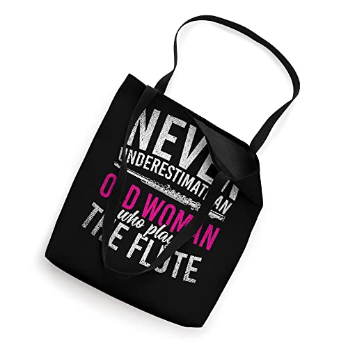 Bolso Tote Never Underestimate An Old Woman Who Plays The Flute miniatura 2