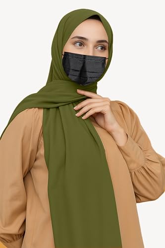 Image of Premium Georgette Hijab for Girls & Women | Lightweight and Breathable | Combo Pack of 4 | 180 cm x 70 cm