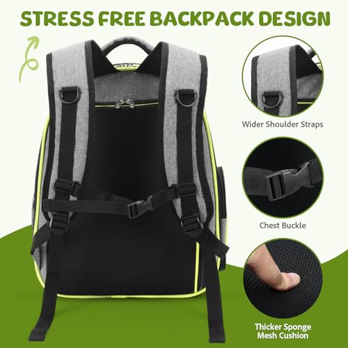 Katzen- und Hundetransportrucksack mit transparentem Fenster und Reißverschluss, erweiterbar, mit Belüftungslöchern und verstellbaren Gurten, für Katzen und kleine Hunde, grau – Bild 5