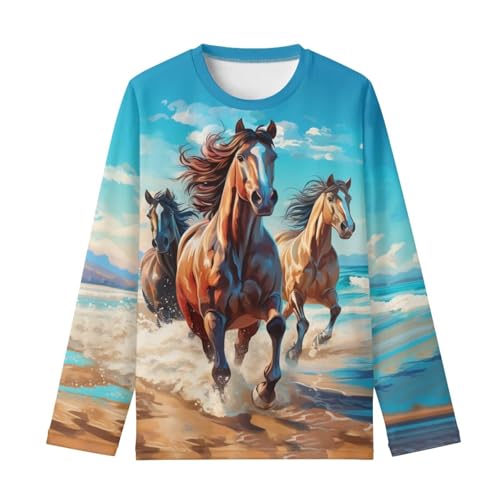 Image of Kids Long Sleeve Shirts for Girls 3-16 Year Old Cute Clothes for Teen Girls Casual Workout Tops