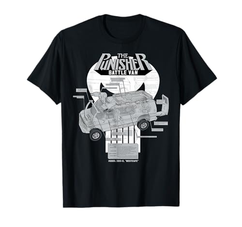 T-shirt Marvel The Punisher finitions premium schémas de van