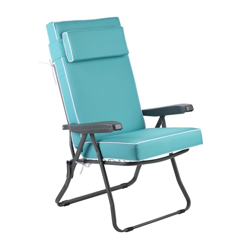 Alfresia Reclining Garden Chair with Luxury Cushion Folding Recliner