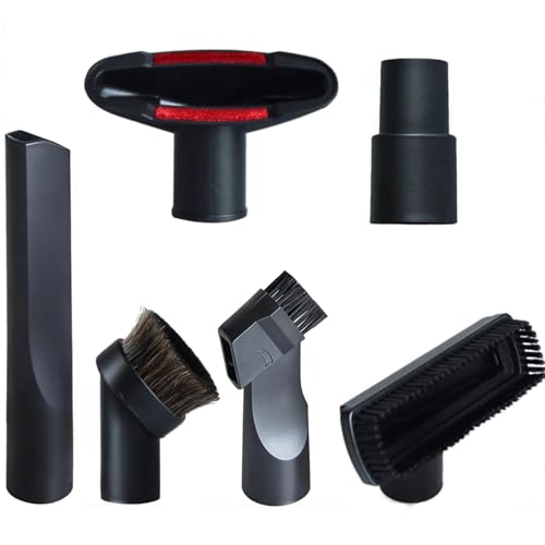 GIBTOOL Vacuum Attachments Accessories Cleaning Kit Brush Nozzle Crevice Tool for 1 1/4 inch & 1 3/8 inch Standard Hose 6pcs GIBTOOL Vacuum Attachments Accessories Cleaning Kit Brush Nozzle Crevice Tool for 1 1/4 inch & 1 3/8 inch Standard Hose 6pcs