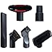 GIBTOOL Universal Vacuum Attachments Accessories Cleaning Kit Brush Nozzle Crevice Tool for 1 1/4 inch& 1 3/8 inch Standard Hose 6pcs