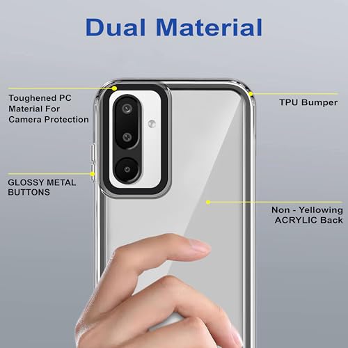 Image of amazon basics Back Case Cover for Samsung Galaxy M16 5G | Compatible for Samsung Galaxy M16 5G Back Case Cover | Case Cover with Camera Protection | (TPU + PC | Translucent Black)