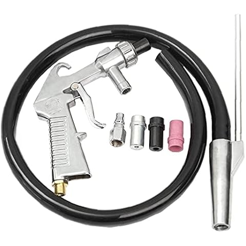 Sand Blasting Set Air Siphon Feed Blast Pneumatic Sandblaster Tool Kit With 4 Ceramic Nozzles for Abrasive Sand Blaster Blasting Cover