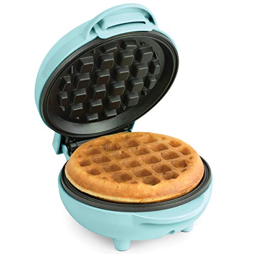 Nostalgia MyMini Personal Electric Waffle Maker, 5-Inch Cooking Surface, Waffle Iron for Hash Browns, French Toast, Grilled Cheese, Quesadilla, Brownies, Cookies, Aqua - image 7
