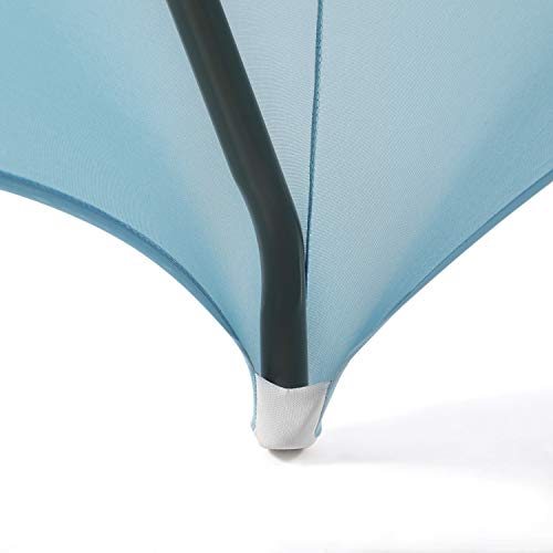 Image of Peomeise 6FT Spandex Table Cover Rectangular Stretch Spandex Tablecloth (Blue Mist,6FT)