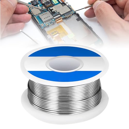 Lot de 2 bobines de fil à souder 60/40 en colophane Sn60 Pb40 avec flux, faible dégagement de fumée et débit facile, fil à souder électrique pour circuits imprimés et bricolage, bobine de 100 g (1,0