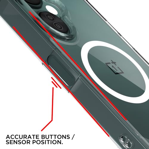 Image of Amazon Basics Back Cover for OnePlus Nord Ce 3 Lite 5G Mag-Safe Shockproof PC + TPU Protective Case Magnetic Support Bumper Case (Transparent Mag-Safe)