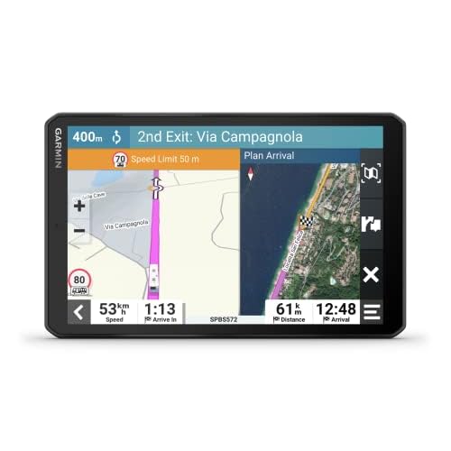 Garmin Camper 895, Navigatore GPS per Camper e Caravan, Display da 8", Mappa Europa, Navigazione in base a dimensioni