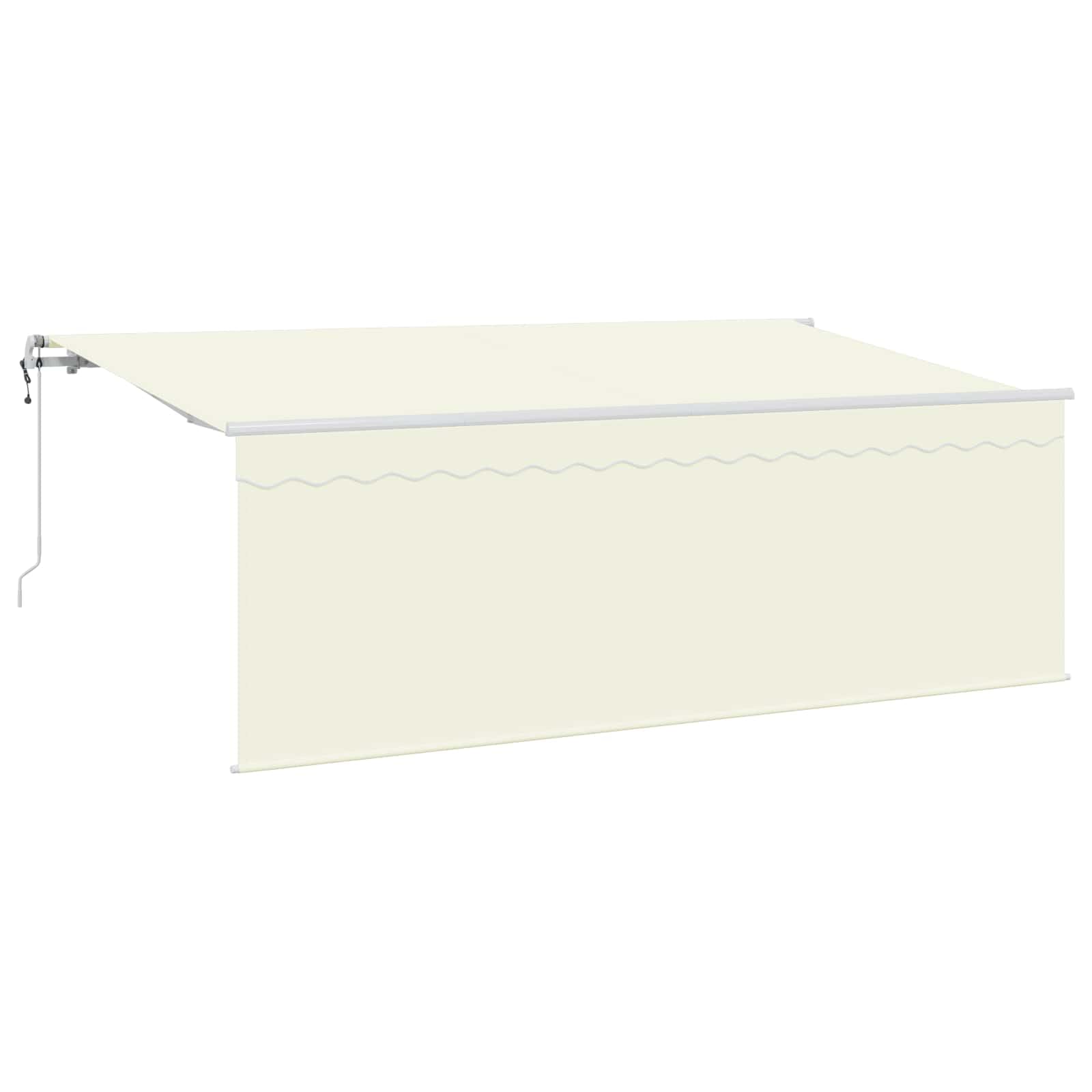 Auvent rétractable crème 400x200 cm avec télécommande en aluminium