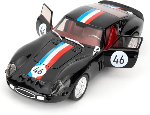 Image of 1 /32 Ferrari Race and Ferrari 250 GTO Model Luxury Car Toy Metal Pull Back Diecast Car with Openable Door and Sound Light, Gifts Toys for Kids【 Black 】