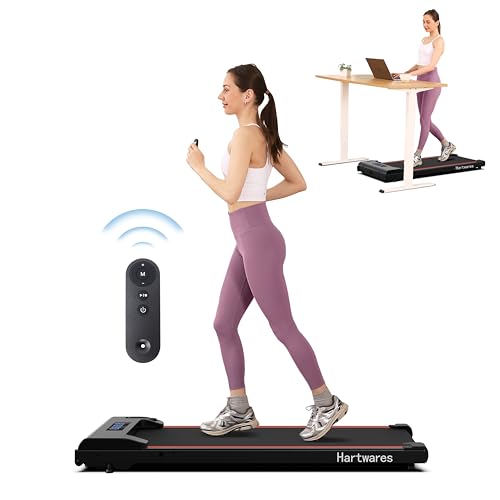 Hartwares - Cinta de correr para el hogar (2,5 HP, sin escobillas motorizada, 2 en 1, para caminar con control remoto, 2,5 HP