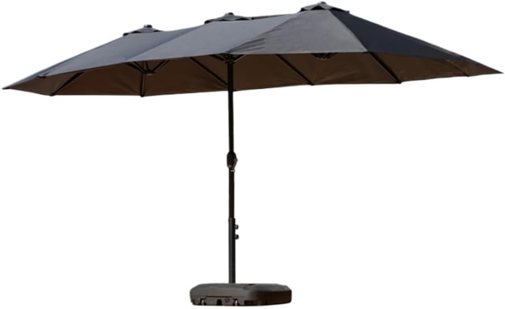 Outdoor Parasol Double-Sided Patio Umbrella Outdoor Garden Extra Large Waterproof Twin Umbrellas with Crank and Wind Vents Patio Garden Umbrella(D)