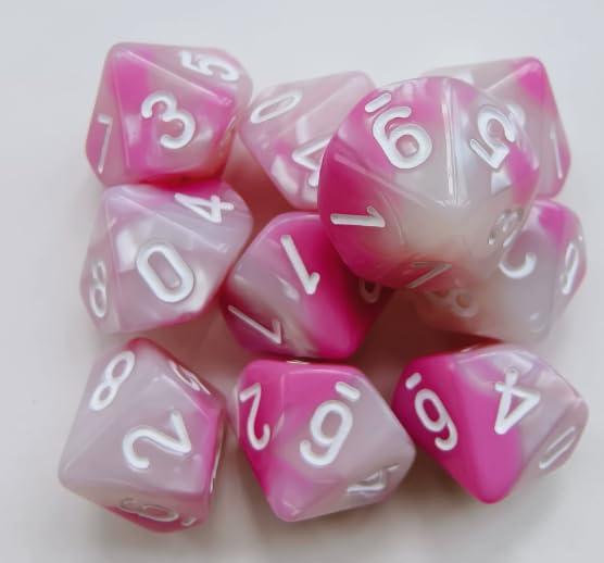 10 Stück D20 Polyedrisch Würfel Set,Spiel Würfel für Dungeon