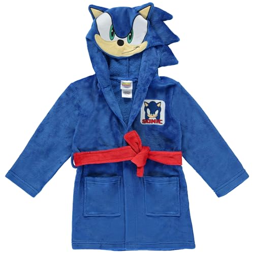 Super Mario Pokmon & Sonic Fleece Kids Hooded Robe - Super Soft Plush Bathrobe for Boys with Pockets - Official Product