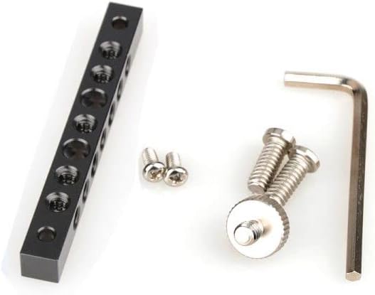 CAMVATE Cheese Bar with 1/4" Screw Holes for Monitor Mount Extend DIY Accessories (M4 Screw Hole,75mm Center Distance) - 1421 Black - Image 6