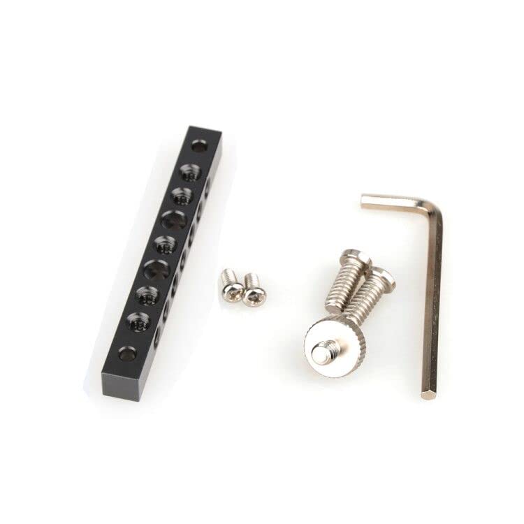 CAMVATE Barra Queso 75mm Con Agujeros 1/4″ – Para Monitor, Pantalla Plana Y DIY – Incluye Tornillos Y Llave