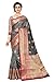 Silk Zone Women's Heavy Banarasi Art Silk Saree With Unstitched Blouse Piece(Grey)