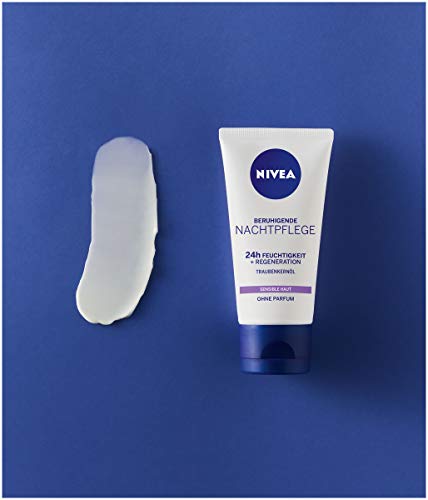 NIVEA Soothing Face Cream for Sensitive Skin, Night Cream with Grape Seed Oil and Liquorice Extract - Image 6