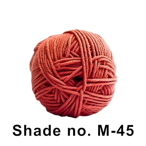 Image of VCR 4ply Bright Carrot Yarn, 100 Grams Hank, 190 Meters Length, Acrylic Ball for Crochet and Knitting, Soft Crosia Threads, Pack of 1 Yarn, Suitable for DIY Crafts