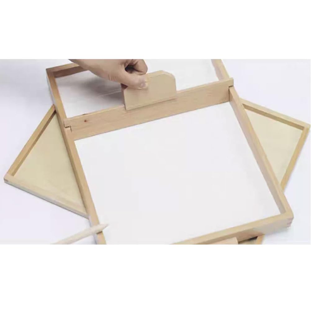 Vassoio per Scrivere nella Sabbia in Legno Montessori | Scatola Tracciare nella Sabbia con Stilo Legno, Giocattolo Educativo Disegno nella Sabbia Pre-Scrittura Scuola Materna