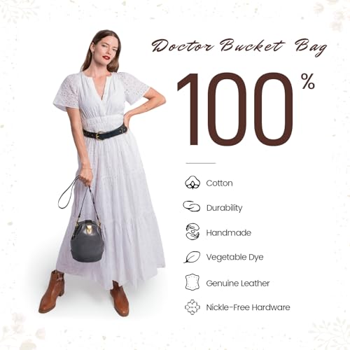 Image of OLD TREND Doctor Bucket Crossbody Handbag | Luxurious and Versatile Bag for Women | Genuine Cowhide Leather