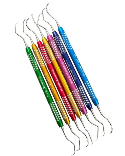 Cynamed GRC-01 Gracey Curette Multicolor Scaler 7Pc High Quality Periodontal Dental Instruments thumb #8